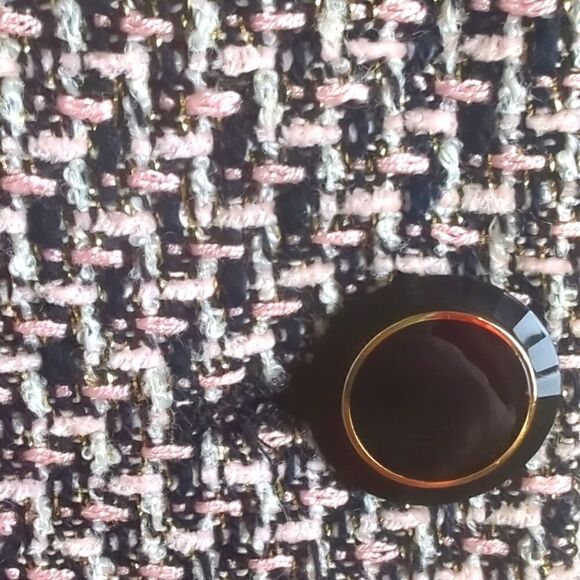 Neiman Marcus Exclusive Blazer Pink, Black Tweed Size 4 - Picture 3 of 9